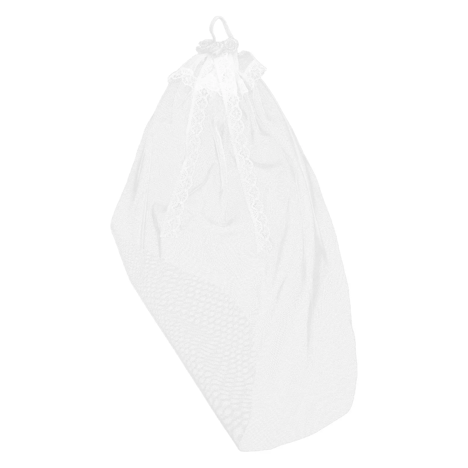 

Bridal Veil Accessories White Lace Tulle Headpiece for Wedding Party Photography Miniature Bridal Headband Fascinator