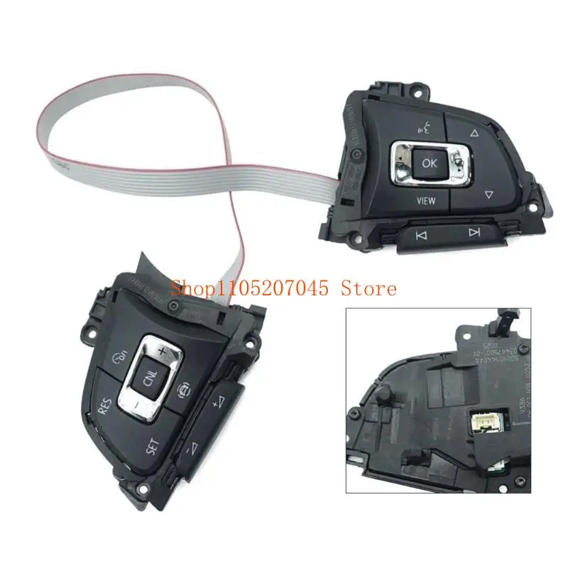 Vehicle Upgraded Illuminated Steering Wheel Control Switches Easy Installation Modern Aesthetic 5G0959442JICX 5G0959442J