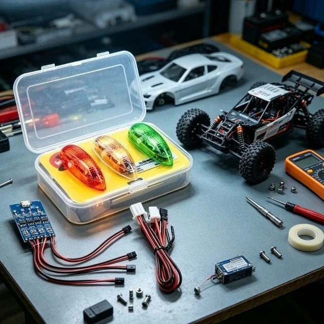 Rechargeable Wireless Navigation Light, 4 Modes Strobe LED Light for RC Plane, Drone, Car, Ship, Hobby Toy Accessories