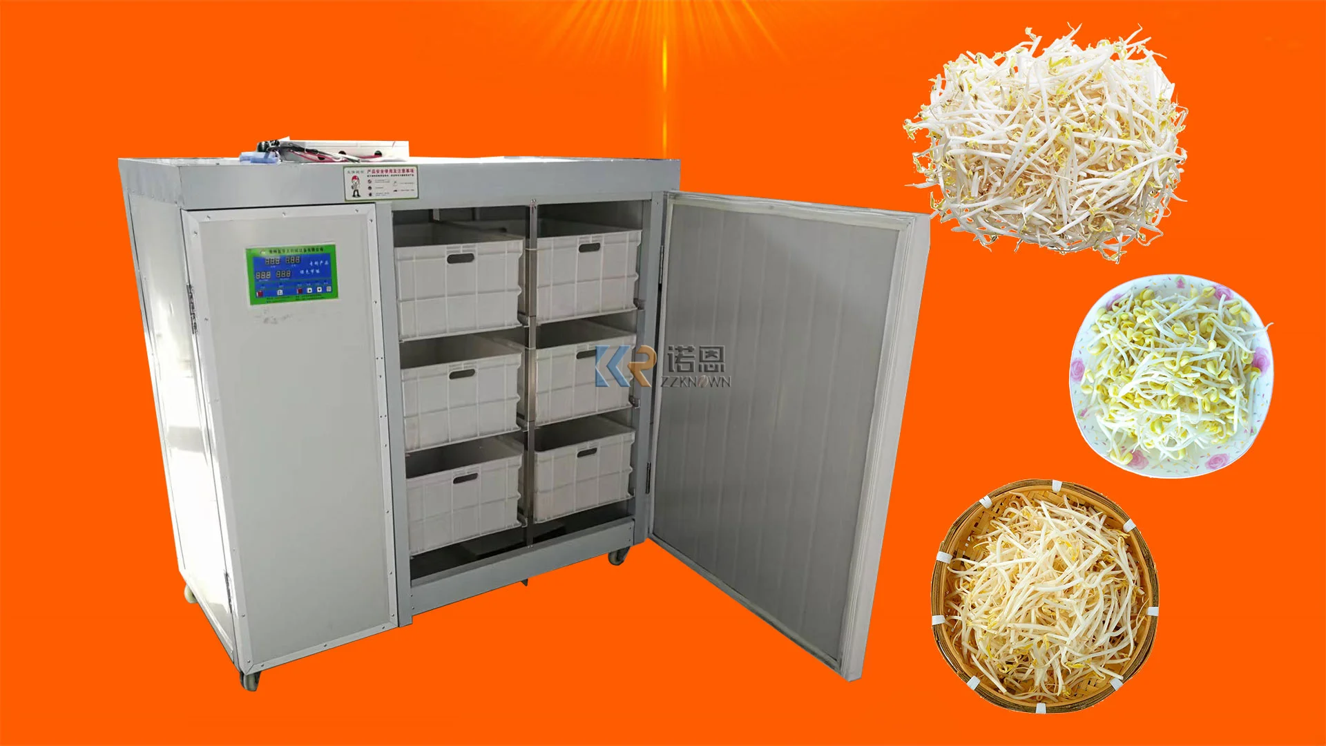 

6 Trays Big Capacity Bean Sprout Machine Commercial Breeding Box Automatic Bean Sprouts Maker Seedling Planting Machine for Sale