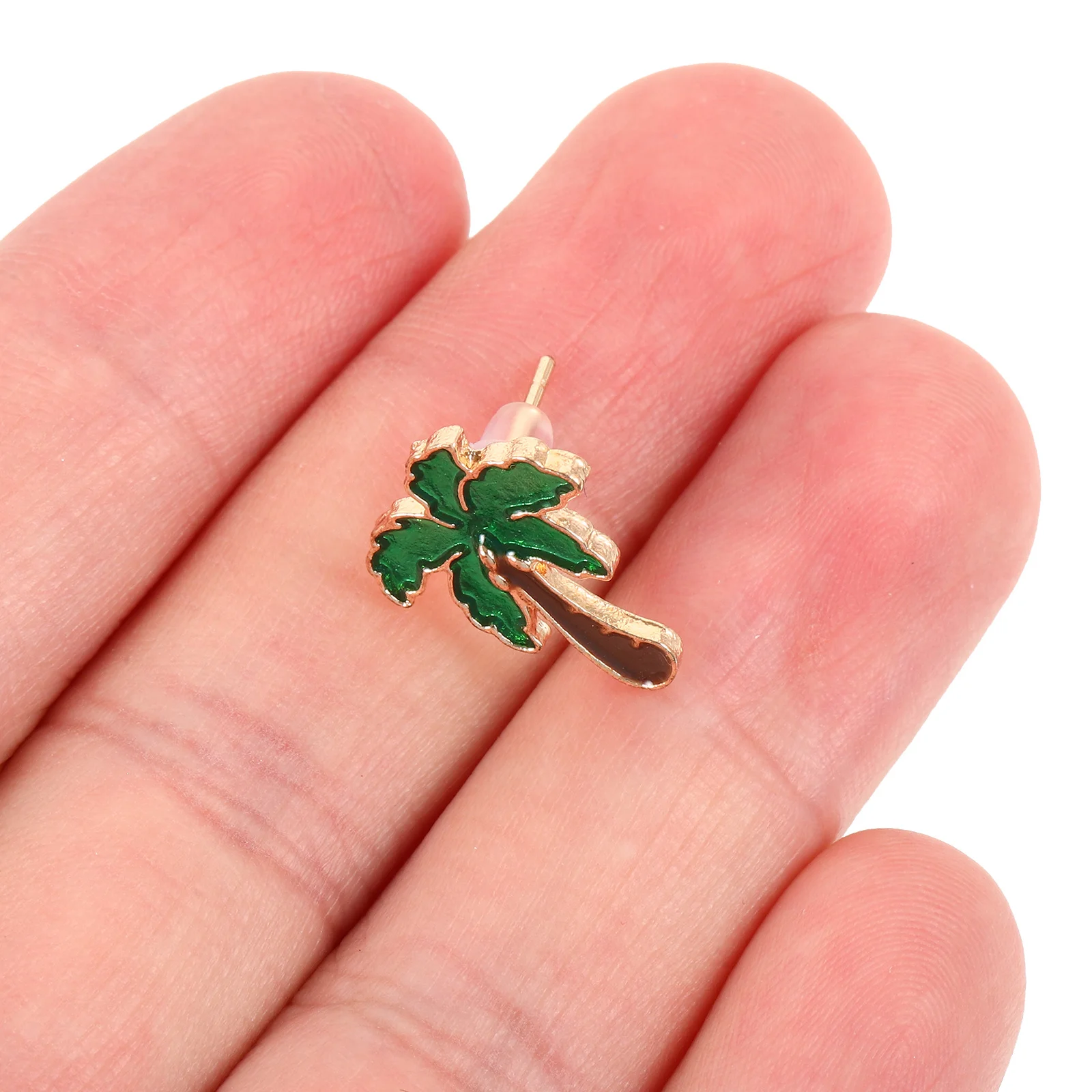 

1Pair Coconut Tree Earrings Women Ear Jewelry Lightweight Plastic Resin Studs Fashion Jewelry for Girls Trendy Ear Accessory