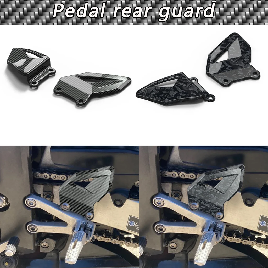 

For Honda CBR600RR 2003-2024 Motorcycle Carbon Fiber Pattern Pedal Heel Guard
