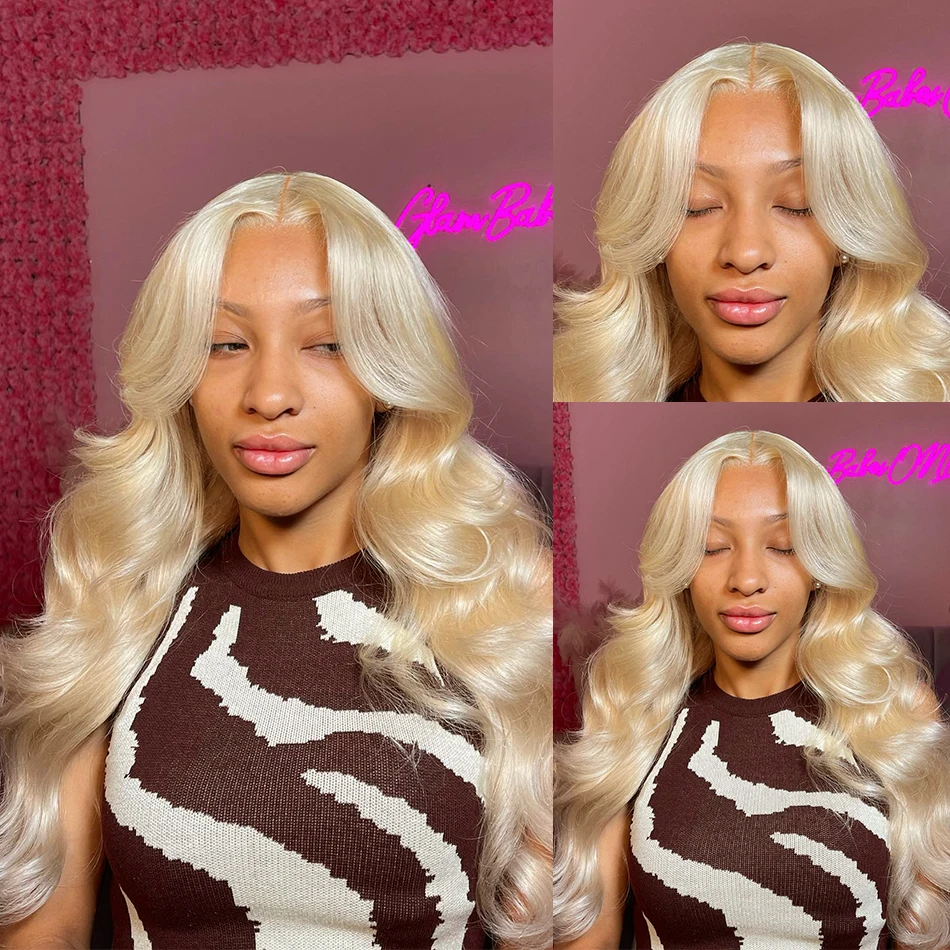 13x6 613 Body Wave Honey Blonde HD Transparent Lace Frontal Human Hair Wig Brazilian Color 13x4 Lace Front Wig For  Black Women