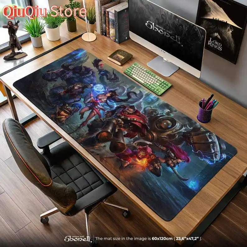 

Коврик для мыши League of Legends Team — классический коврик для мыши Champion Battle Art с Ahri, Vi, Blitz и другими, игровой настольный коврик для любителей LoL