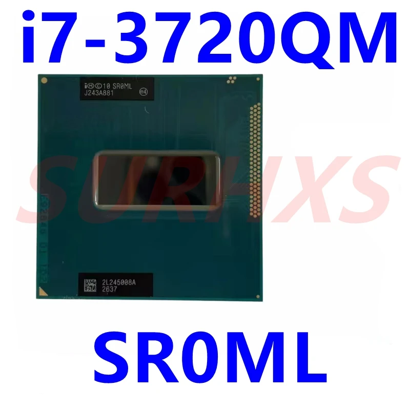 Core i7-3720QM i7 3720QM SR0ML 2.6 GHz Quad-Core Eight-Thread CPU Processor 6M 45W Socket G2 / rPGA988B