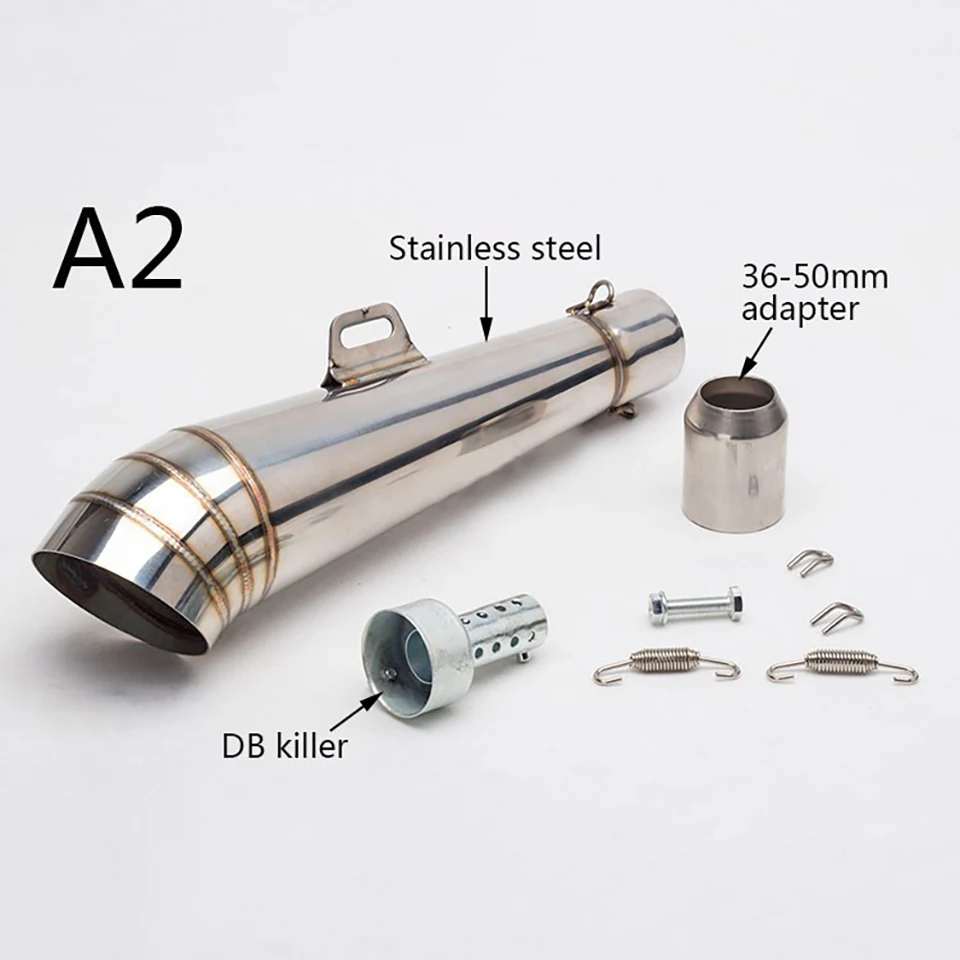 motorcycle GP exhaust with DB killer muffler Grom MSX125 REBEL 300 MONKEY 125 NINJA400 W800 Z900  RC390 R1 - Image 4