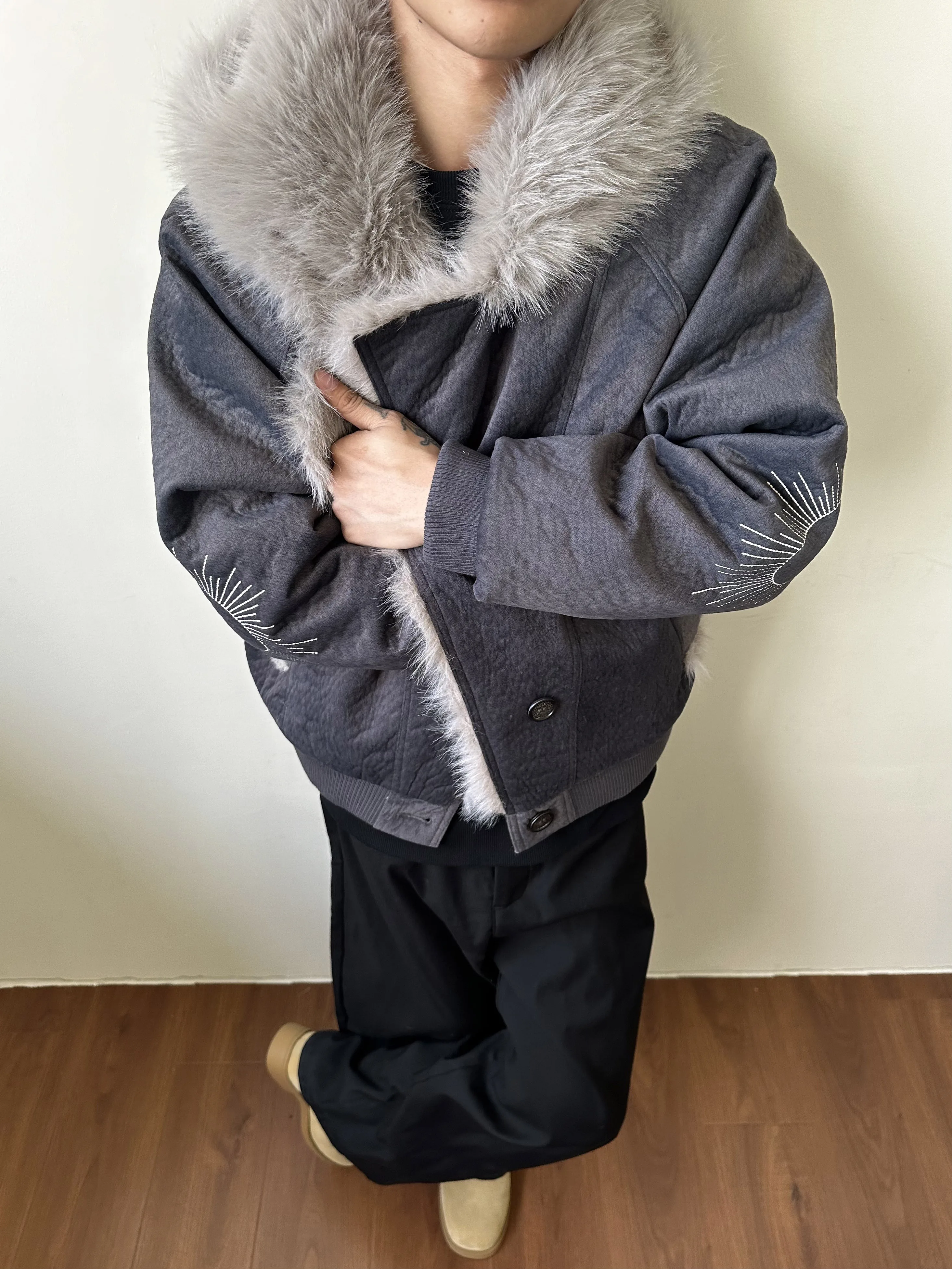 Men Women 2025 Autumn New Trendy Thick Loose Comfort Jackets Handsome Long Sleeve Solid Color Coats Button Decoration Warm Tops