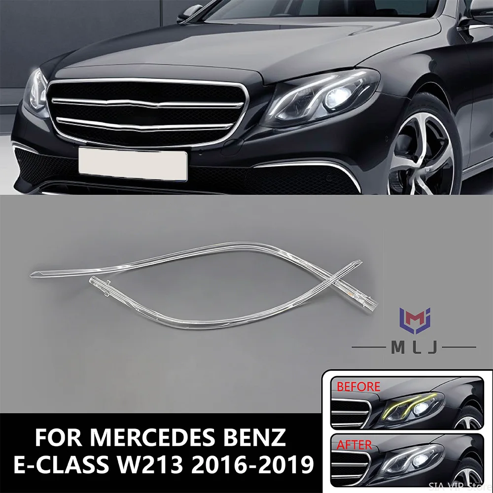 

Для Mercedes-Benz E-Class W213 2016-2019 (низкая комплектация) DRL: световодная трубка/трубка дневного ходового огня для фар (световодная пластина/дневной световой бар)