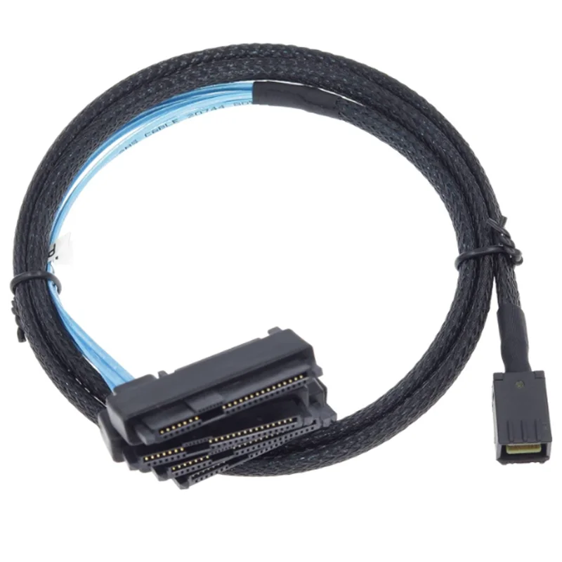 

Mini SAS to SAS Cable Breakout Internal Fan-Out HD SFF-8643 to SFF-8482 29Pin with Sata Power for Raid Controller to HDD