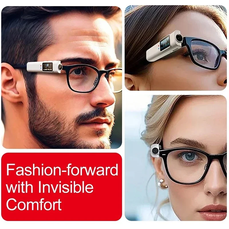 Portable 4K HD Mini FPV Smart Eyeglasses WiFi APP‑Controlled Glasses Support Video & Audio Recording