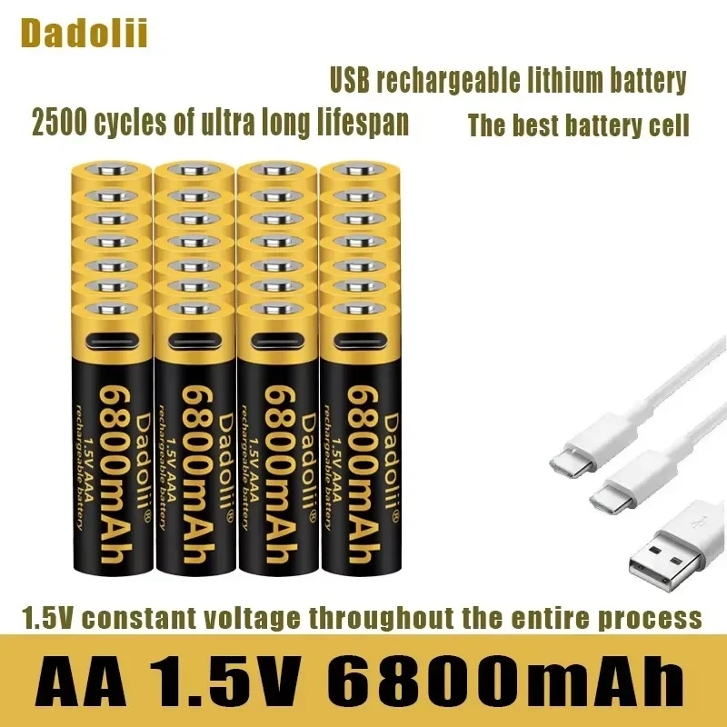 Dadoli original USB rechargeable lithium-ion battery, 1.5V AA battery, 6800mAh/lithium-ion, toy, MP3 player, keyboard