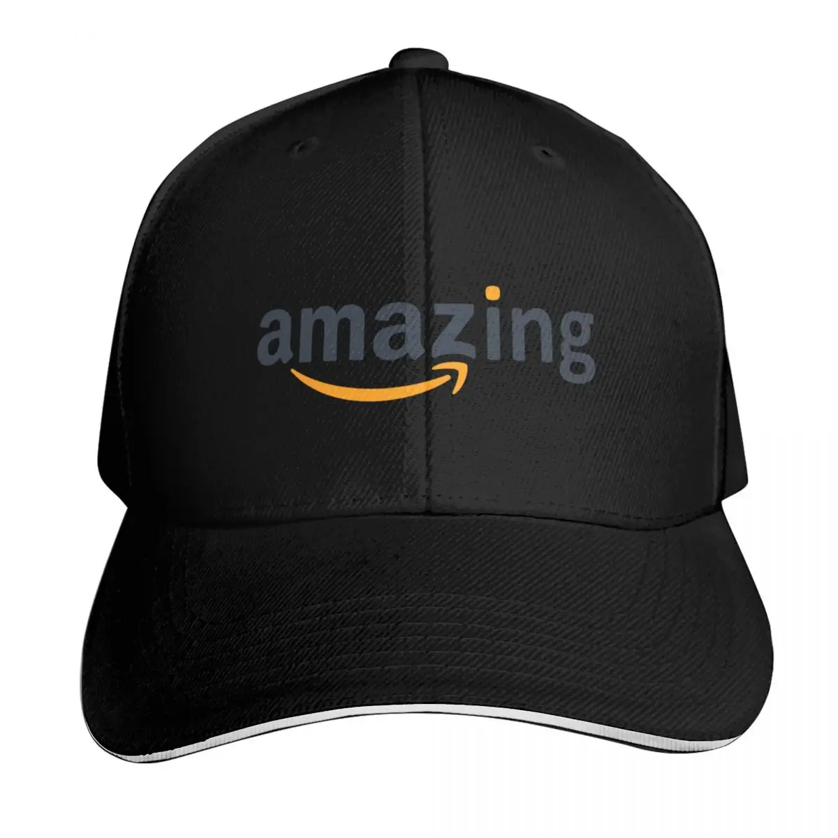 Amazing Amazon Logo Baseball Cap Strapback Dad Hat Six Panel Structured Crown Sun Protection UPF 50+