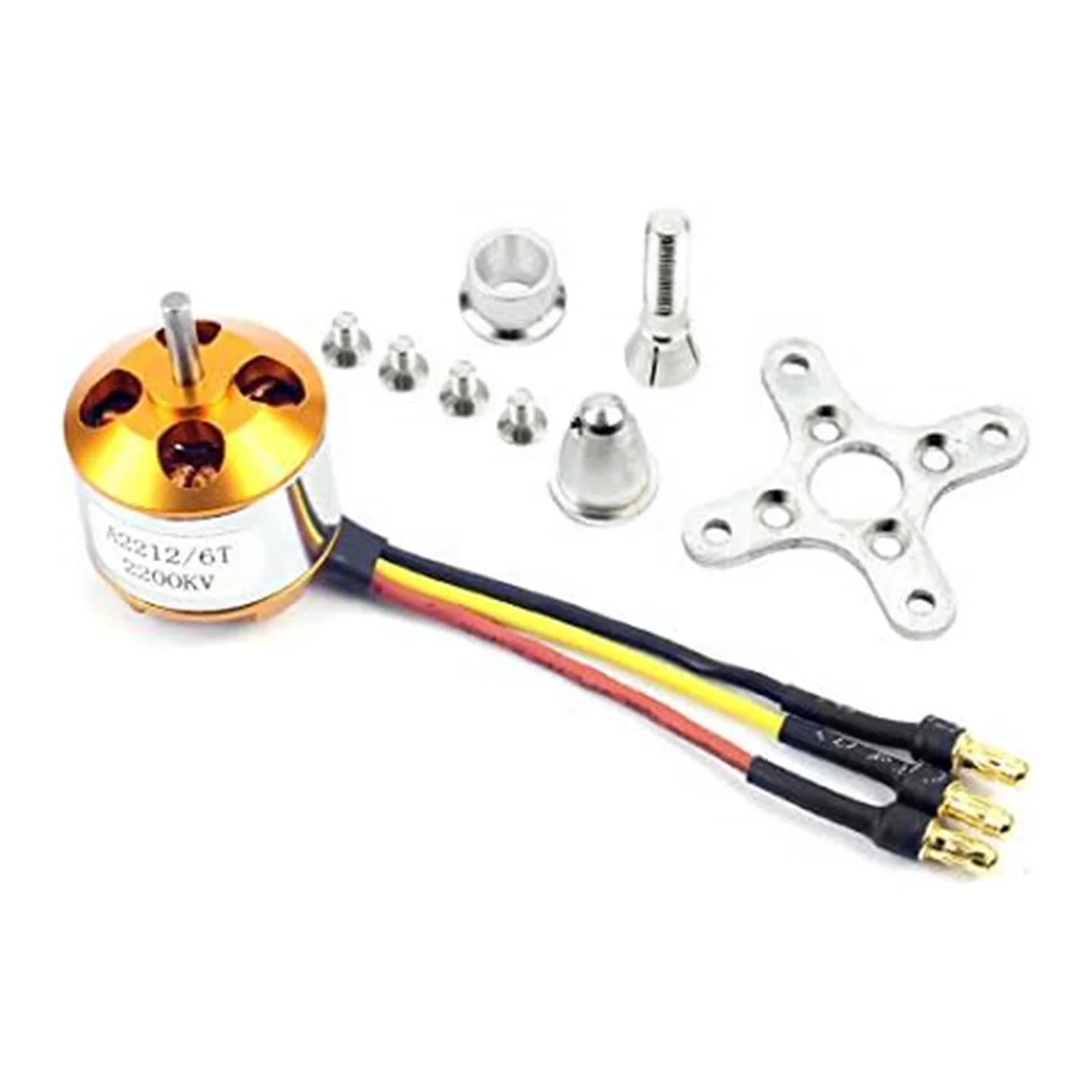 M18K-2Pack 2212 1400Kv/2200Kv Brushless Outrunner Motor with Mount 10T/6T+30A ESC for Rc Aircraft Quadcopter UFO