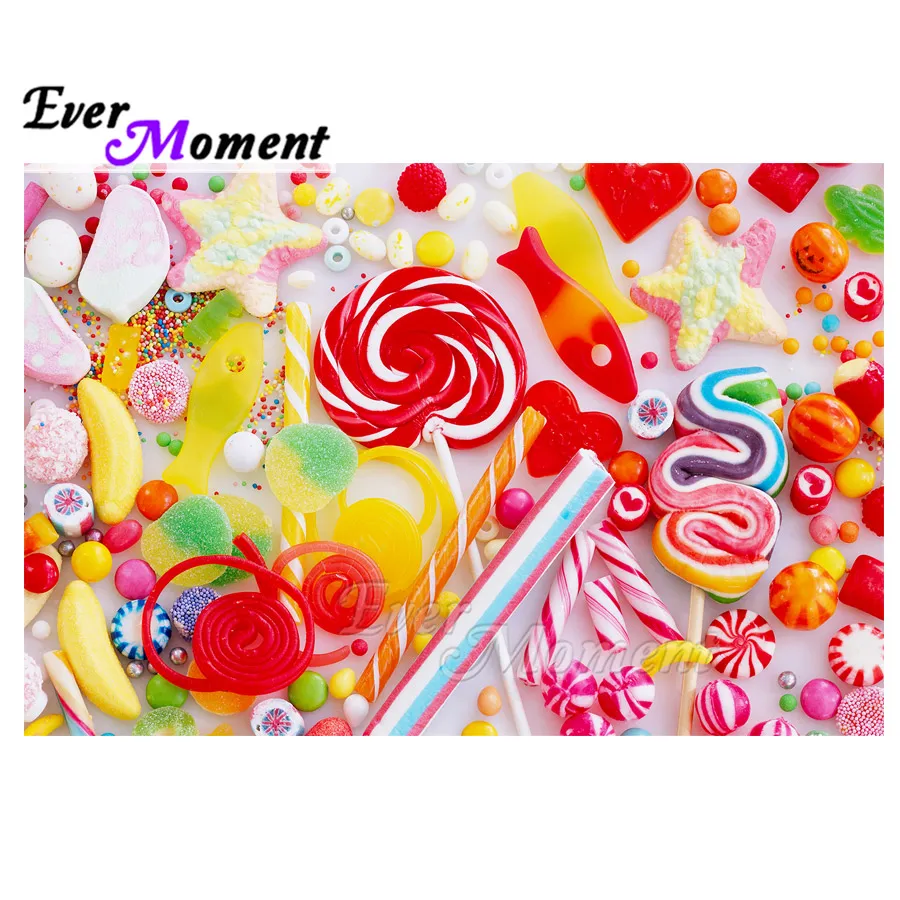 Ever Moment Diamond Painting Sweet Candy Lollipop Picture Rhinestone 5D DIY Mosaic Full Square Drill Diamond Embroidery ASF1934