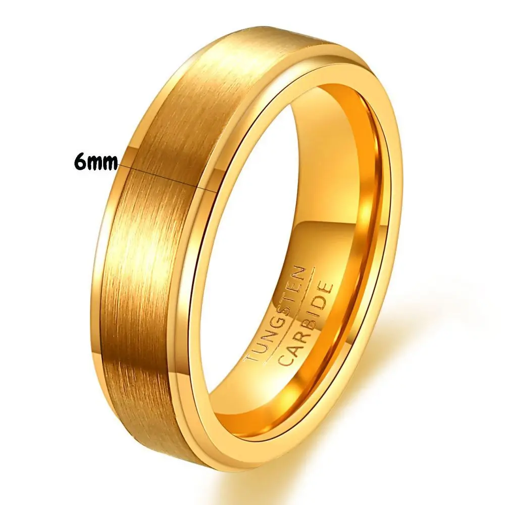 4MM/6MM/8MM Wolfram Stahl Ring für Frauen Männer Cut Polygonale Paar Ringe hochzeit Schmuck und Zubehör Großhandel – Detail 8