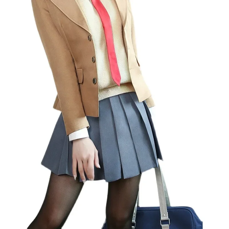 Disfraz de Cosplay Sakurajima Mai para mujer, peluca Seishun Buta Yarou, uniforme escolar para Halloween, Carnaval, trajes de fiesta para niñas