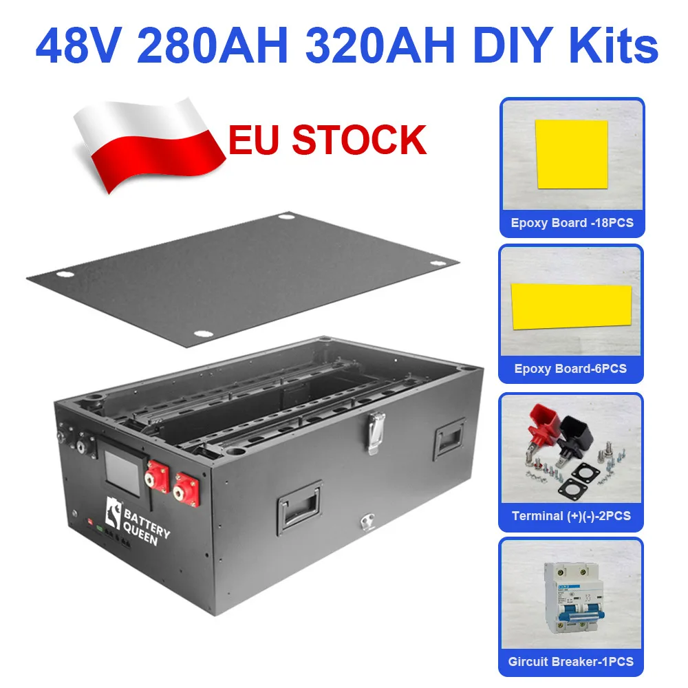 EU Stock V19 JK 15KWH Lifepo4 Batterij BMS Box 48V 280AH 320AH 334AH Batterij Box DIY Kist JK-PB2A16S20P Gat Tax Free Solar