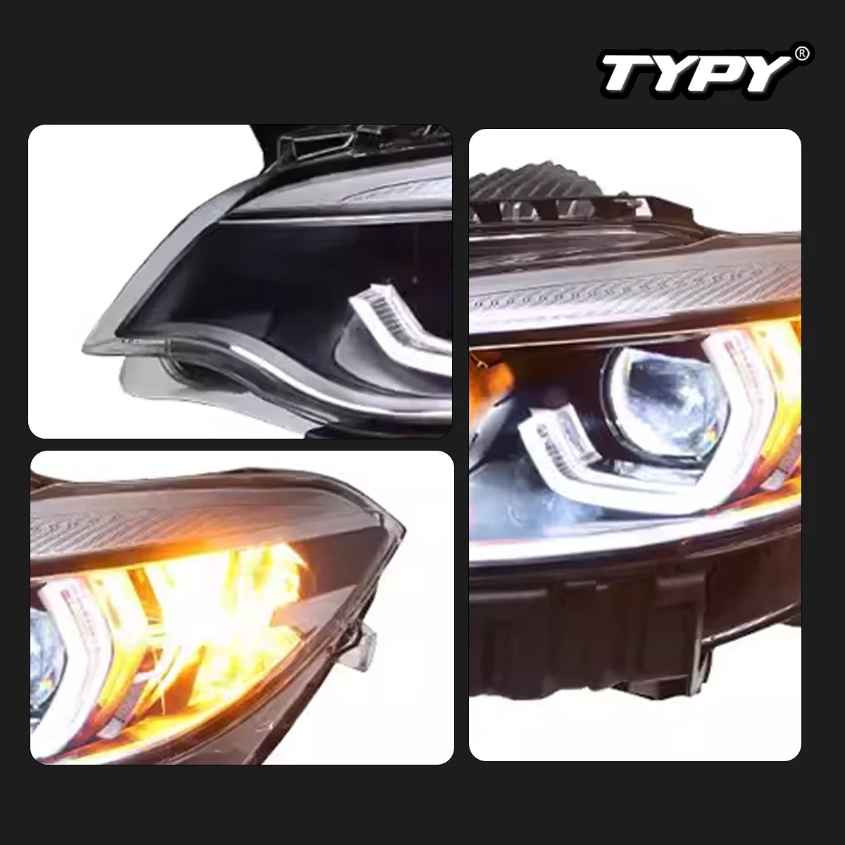 نوع سيارة المصابيح الأمامية لسيارات BMW 2 Series F22 2014-2019 LED مصابيح السيارة النهار تشغيل أضواء الديناميكية بدوره إشارات اكسسوارات السيارات