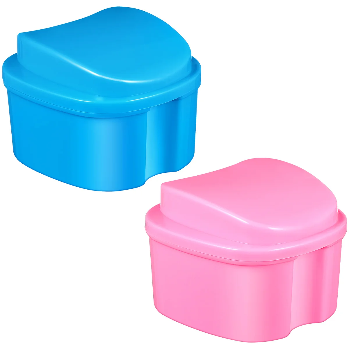 Custodia per protesi Shallow Blue Pink Contenitore portatile leggero e compatto Materiale ABS Scatola di fissaggio per uso quotidiano da viaggio domestico
