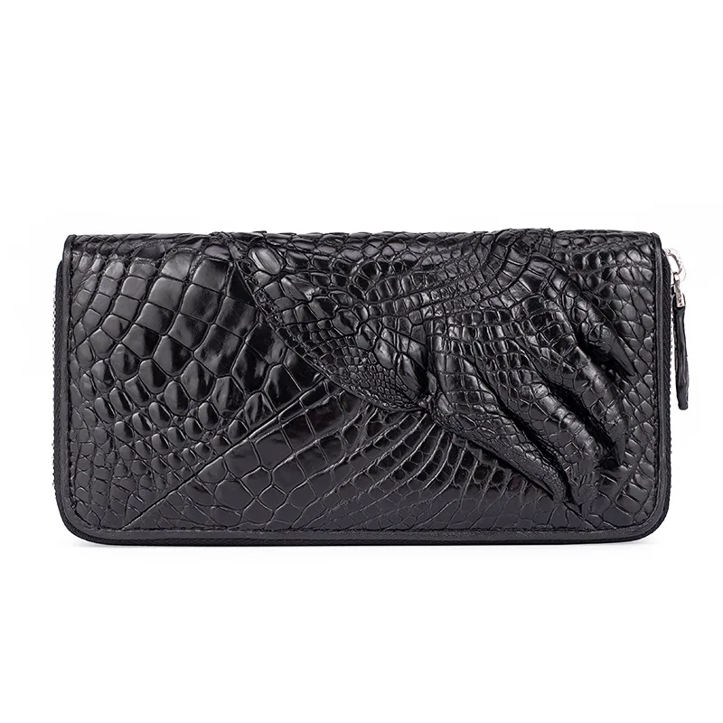 New Fashion Business Men\'s Alligator Wallets Crocodile Genuine Leather Long Organizer Wallet Men Brand Luxury Card Holder Purse