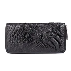 New Fashion Business Men's Alligator Wallets Crocodile Genuine Leather Long Organizer Wallet Men Brand Luxury Card Holder Purse