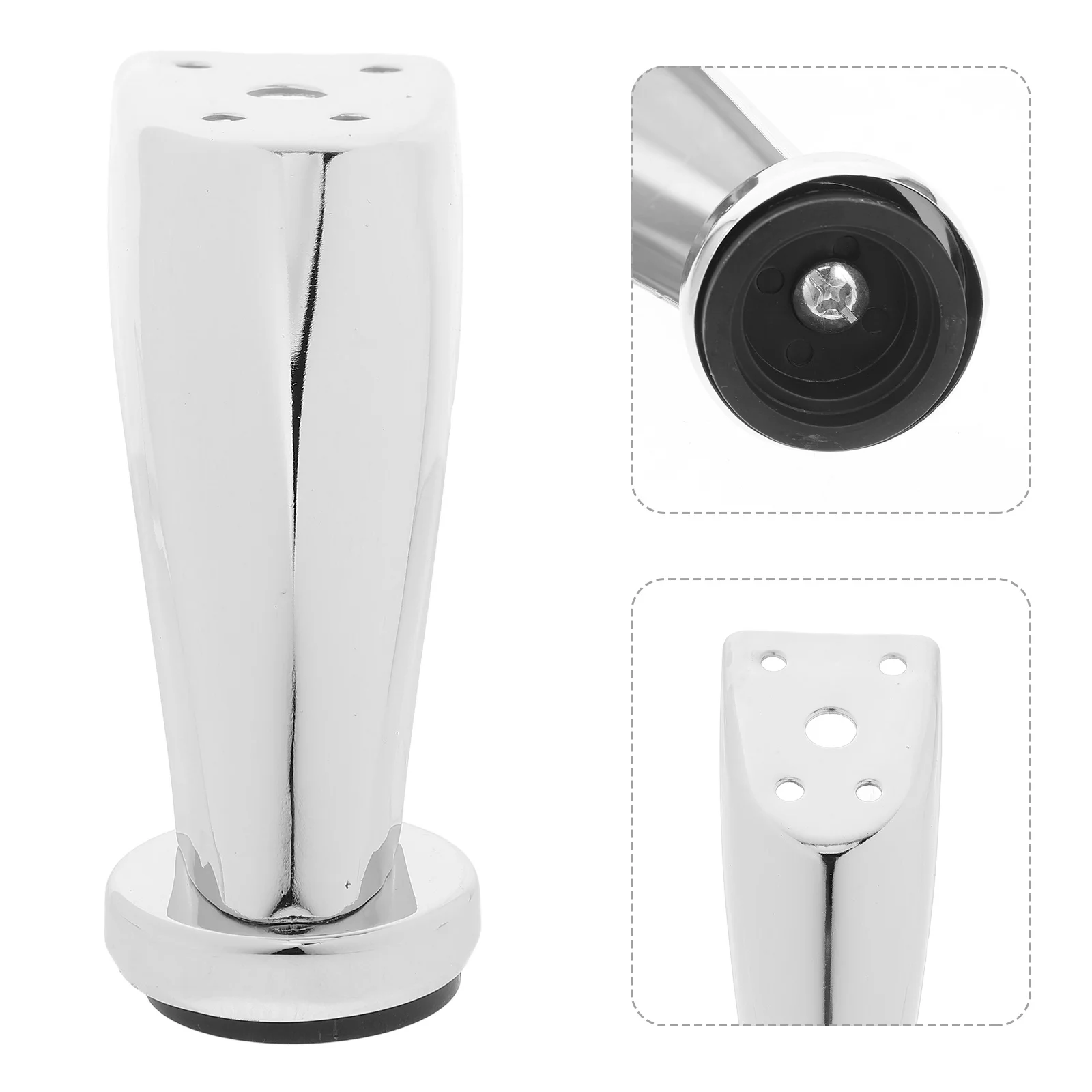 

4Pcs Metal Furniture Legs Heavy Duty Chrome Sofa Couch Legs Replacement for Cabinet Dresser Table Bench Metal Furniture Risers