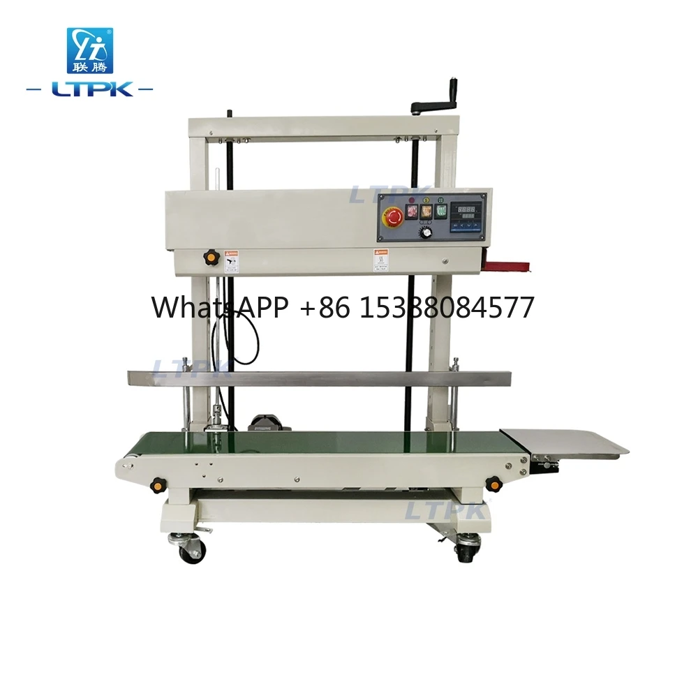 

LT-FR1100V Cheap Semi-automatic Vertical Continuous Bag Heat Sealing Machine Continuous Band Aluminum Foil Plastic Bags Sealer