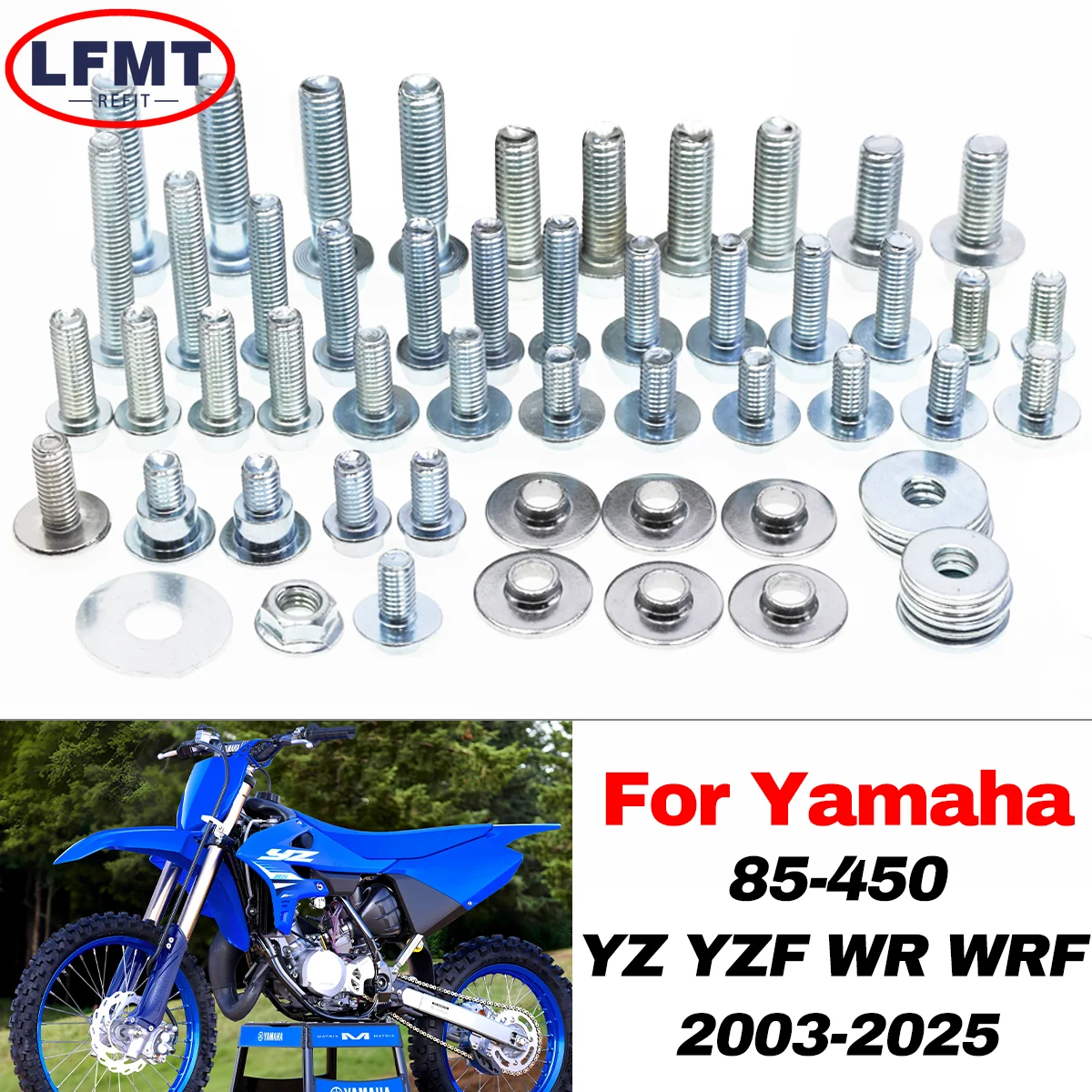

Motorcycles Fairing Fender Screw Bolt Kit Fastener Set For YAMAHA YZ250 YZ450 WR250F YZ450F YZ250X 450X 250FX 450FX 2003-2025