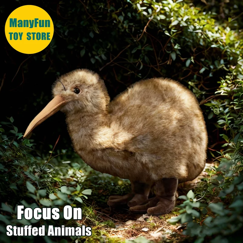 

Kiwi Bird Plush Toy Realistic Apteryx Plushie Lifelike Tokoeka Stuffed Animal Flightless Bird Rhea Simulation Kiwi Doll Toy Gift