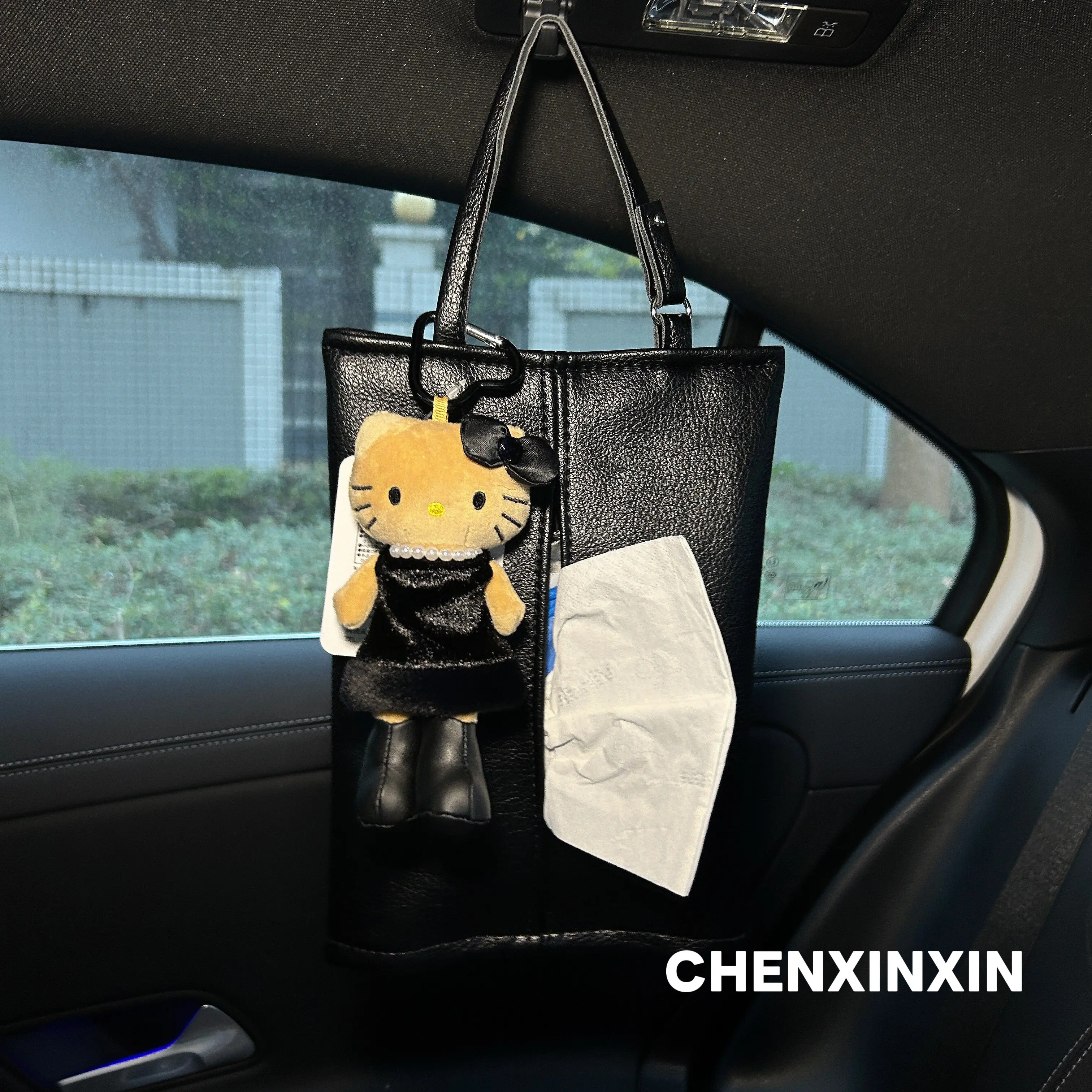

Car Tissue Box, Sunshade Seat Backrest Suspension Tissue Box, Car Armrest Bag, Tissue Storage Bag, Car Storage And Organization