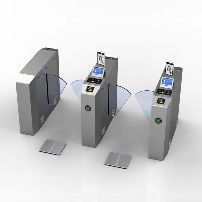 Unique Design Appearance Low Noise Operation Access Control  ESD Tester Detection Flap Barrier Gate Turnstile