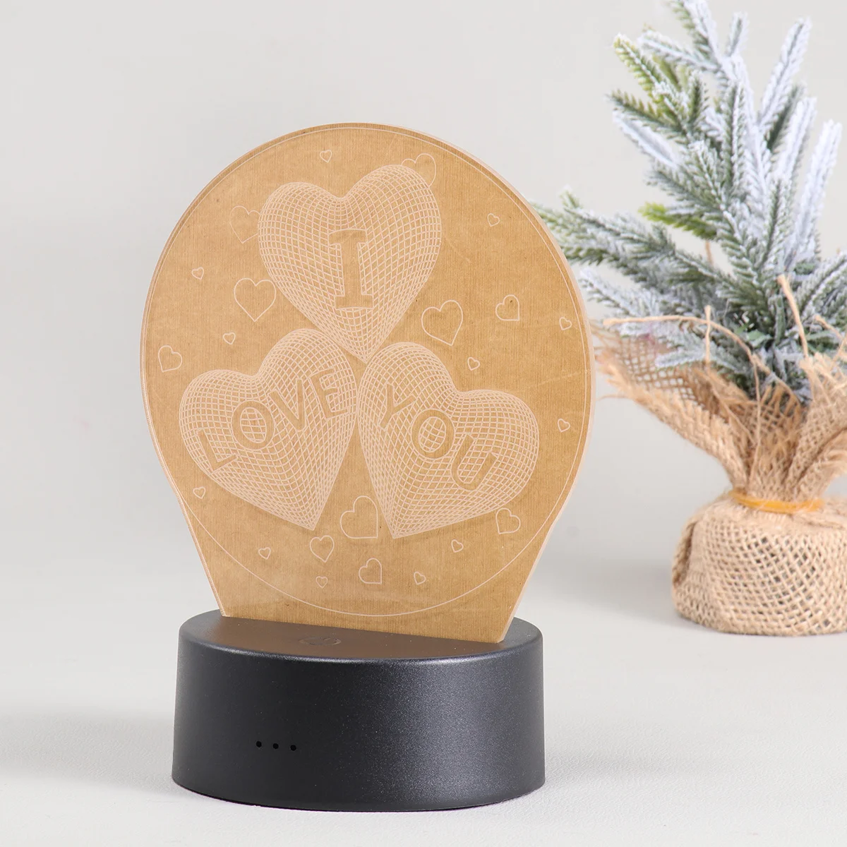 USB 3D LED ضوء الليل للتغيير قوي ABS قاعدة رومانسية غرفة نوم طاولة بار هدية أضواء ليلية الجدول مصباح لغرفة النوم