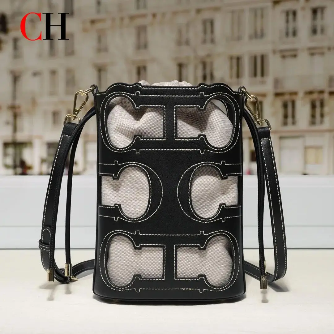 

CH Women's Shoulder Bag Classic Fashion Women's Large Capacity New Party Hollow Design Women's Shoulder Bag Women's Bucket Bag