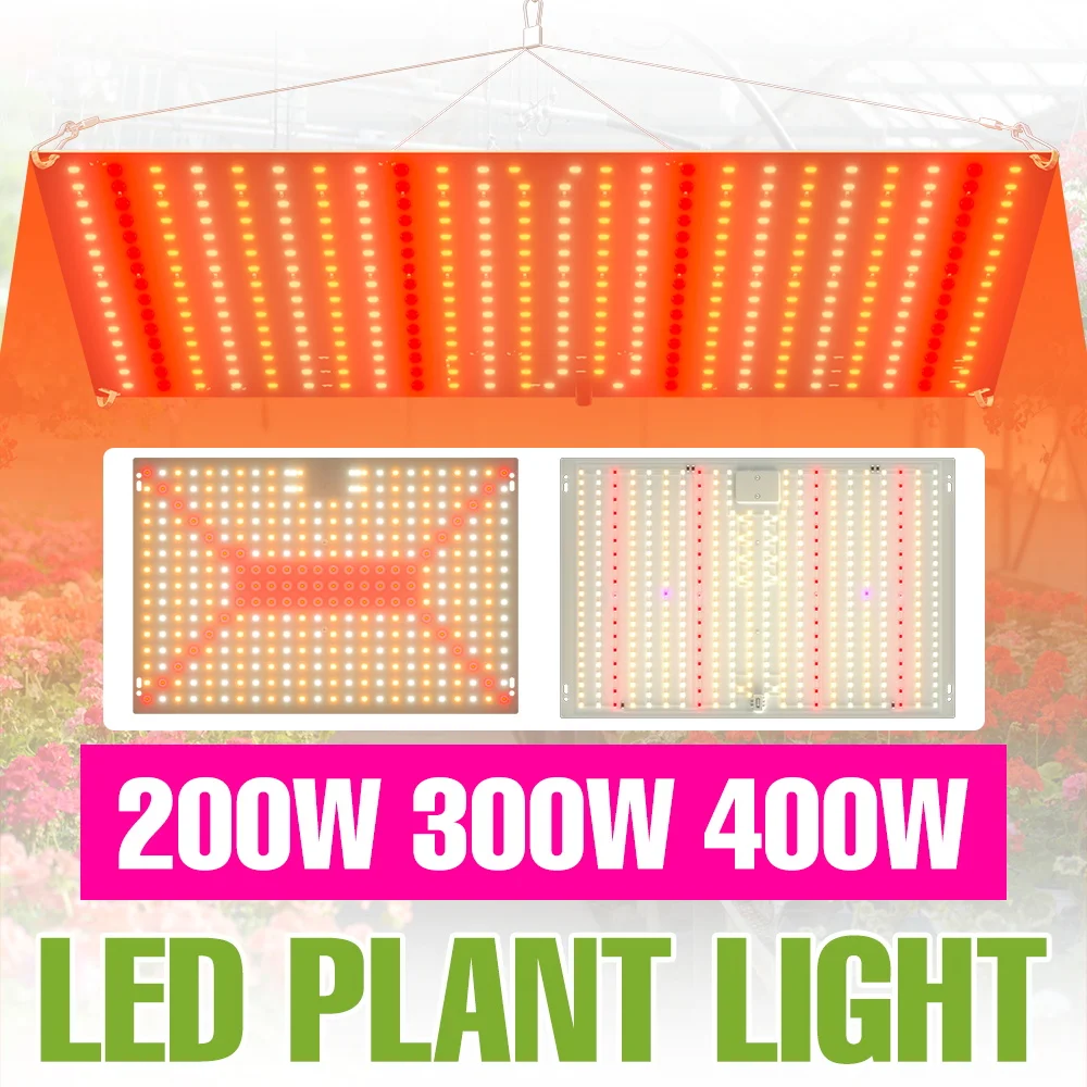 

400 Вт светодиодный светильник полного спектра для выращивания растений, 220 В, квантовая доска, лампа для растений, комнатная цветочная тепличная палатка, вилки для выращивания, вилка США/ЕС
