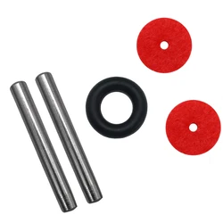 2 Pcs Metal Vintage Spool Pins + 1 Pcs Bobbin Winder Tire + 2 Pcs Red Spool Pin Felt Pad for Singer Domestic Sewing Machine