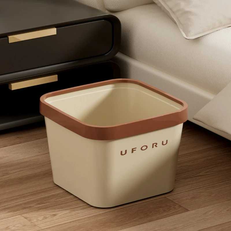 

Retro-style Lidless Waste Bins Large Size for Household Toilet 7-liter Plastic Waste Bins Kitchen Living Room Home Basurero JTW