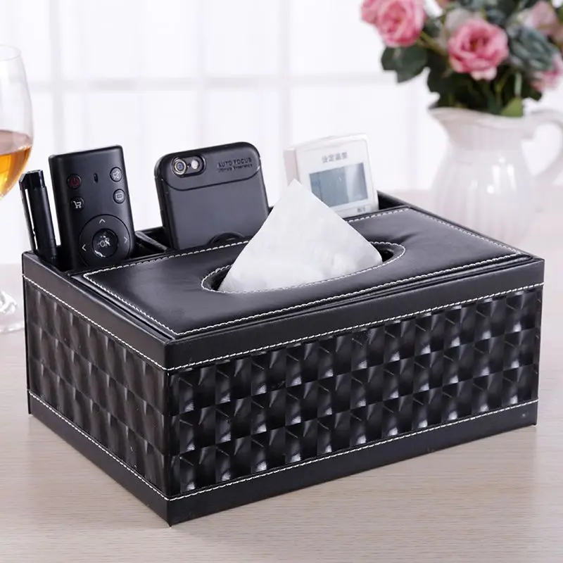 

4-Grid Large Size Multi Functional Tissue Box Drawn Paper Box Tea Table Hotel Living Room Remote Control Storage Tools Napkin