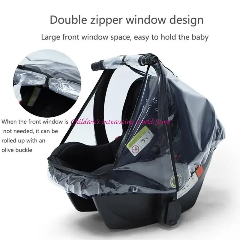 Baby Car for Seat Rain Cover EVA Stroller Weather Shield Clear Rainco 425F 3