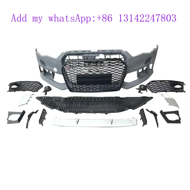 

A6 или 6 C7 и C7.5 для переднего бампера, подтяжка переднего бампера RS6, боди, автомобильный бампер 2012 2013 2014 2015 2016 2017 2018