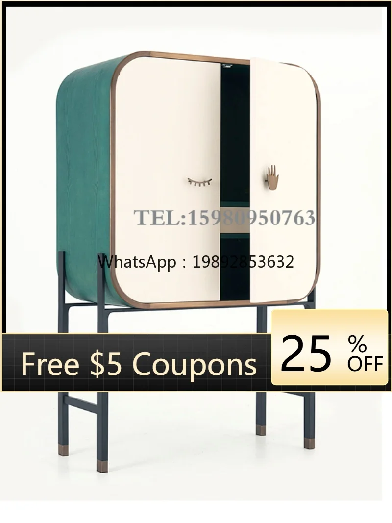 

TQH light luxury wall dining side cabinet method decorative cabinet creative designer model room children's room high