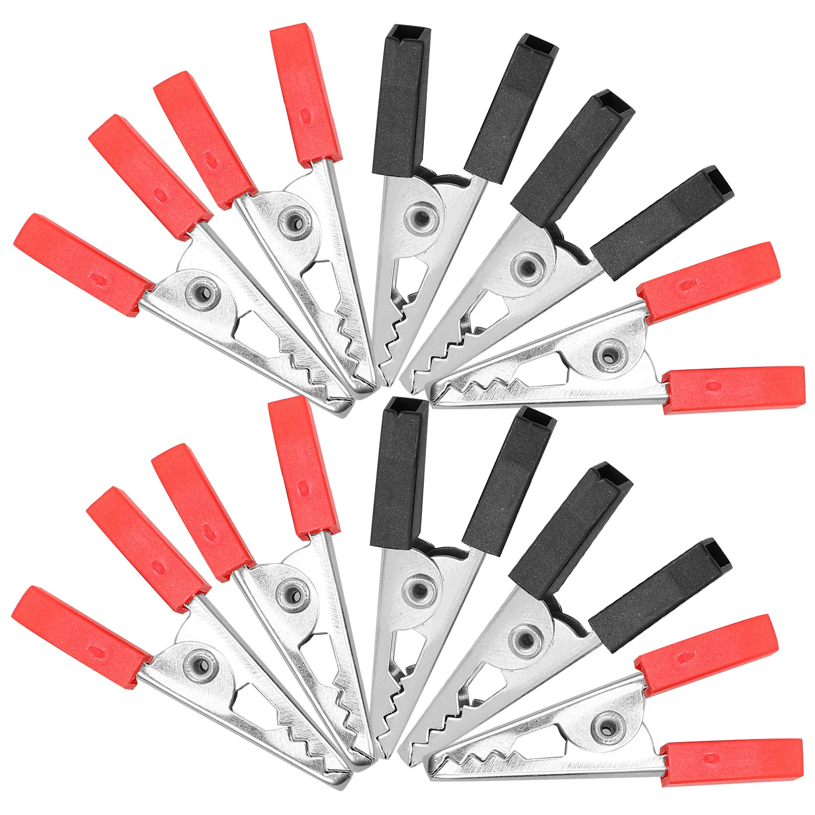 100Pcs Compact Insulated Alligator Clips Nickel Plated Iron PVC Safe Reliable Electrical Test Leads Clamps for Engineers and