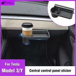 Portabicchieri per telefono portabicchieri portaoggetti per Tesla Model Y Model 3 2021 2022 2023 accessori per ripiano portaoggetti da tavolo con volante