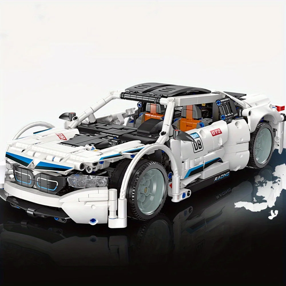 تكنيك الرياضة سباق السيارات 1263 قطعة اللبنات مجموعة عالية التقنية سباق السيارات نموذج الطوب السنة الجديدة عيد الميلاد هدايا عيد الميلاد