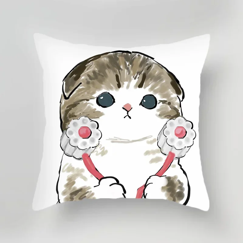 Cute cartoon cat decoration Pillowcase Car Decoration Cushion cover sofa living room bedroom Home