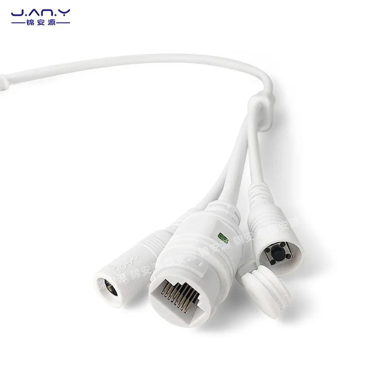 10/12 core POE with reset function, audio monitoring, tail line WiFi, wireless network camera module, waterproof network port