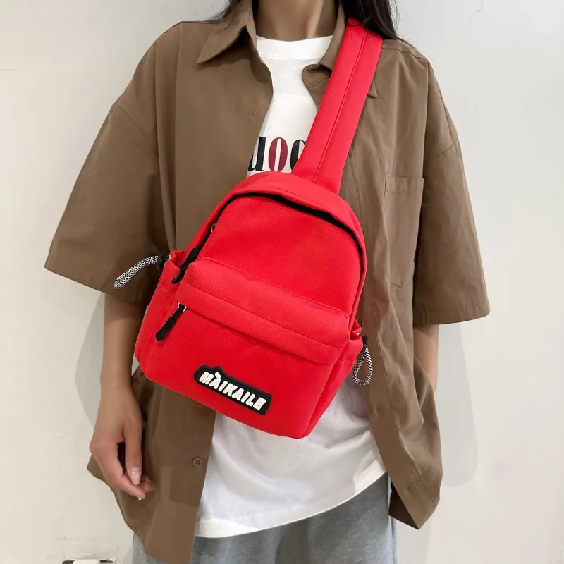 

Fashion Solid Zipper Nylon Waist Packs 2024 New Fashion Hot Sale Designer Commuting Women's Chest Bags Bolsas Para Mujer