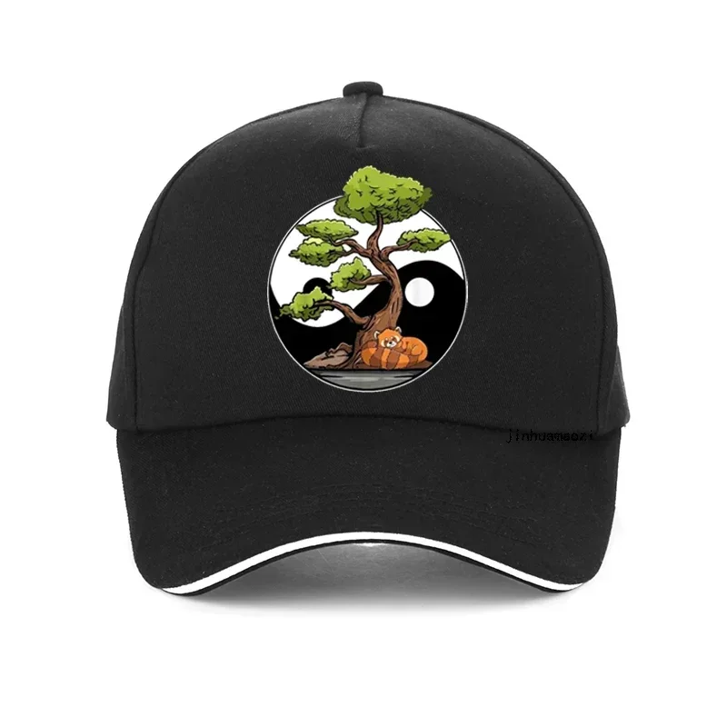 Yin Yaanng Bonsai Tree Japanese Pure Cotton Print Baseball Cap Men Yin Yaanng Bonsai Tao Taoism Spiritual Zen Meditate hat