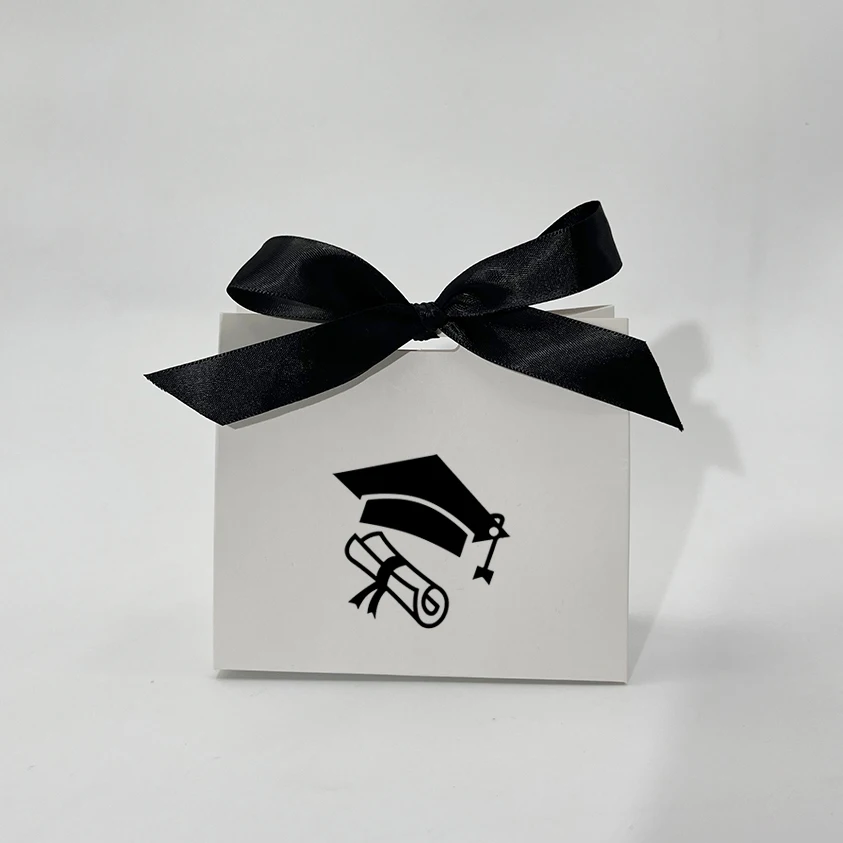 Cajas de dulces con tapa de purpurina dorada, caja de favores de fiesta de graduación, decoraciones de regalo, caja de Chocolate para suministros de