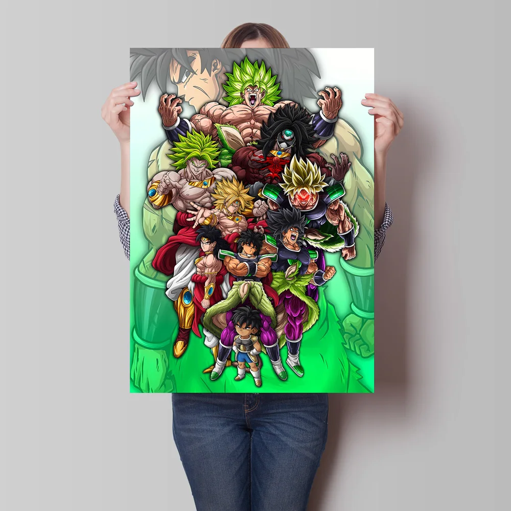Hohe Qualität Leinwand Wand Kunst Dragon Ball Gohan Broly Hd Poster Drucke Klassische Action-figuren Cartoon Bild Dekoration Malerei