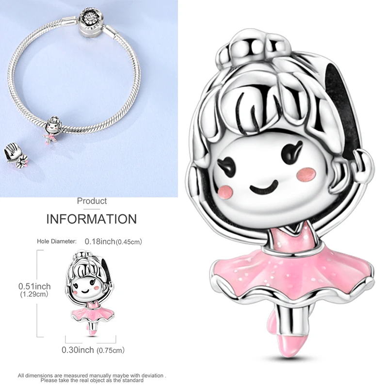 925 Sterling Silber Charm Herz Elefant Baum Reise-Perlenanhänger Passend für Europäische Armbänder DIY Damenschmuck Geschenk 2026 – Detail 30